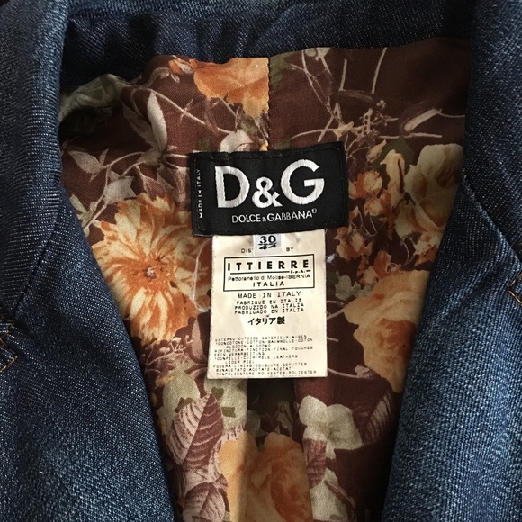 VINTAGE D&G Jean Jacket Size L - Picture 6 of 13